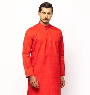 Aarong Red Cotton Panjabi
